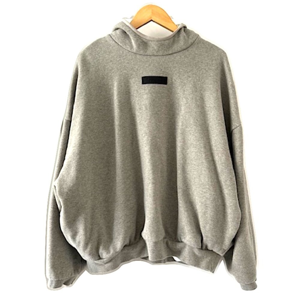Fear of God Essentials Spring Tab Detail Hoodie, Gray - Large